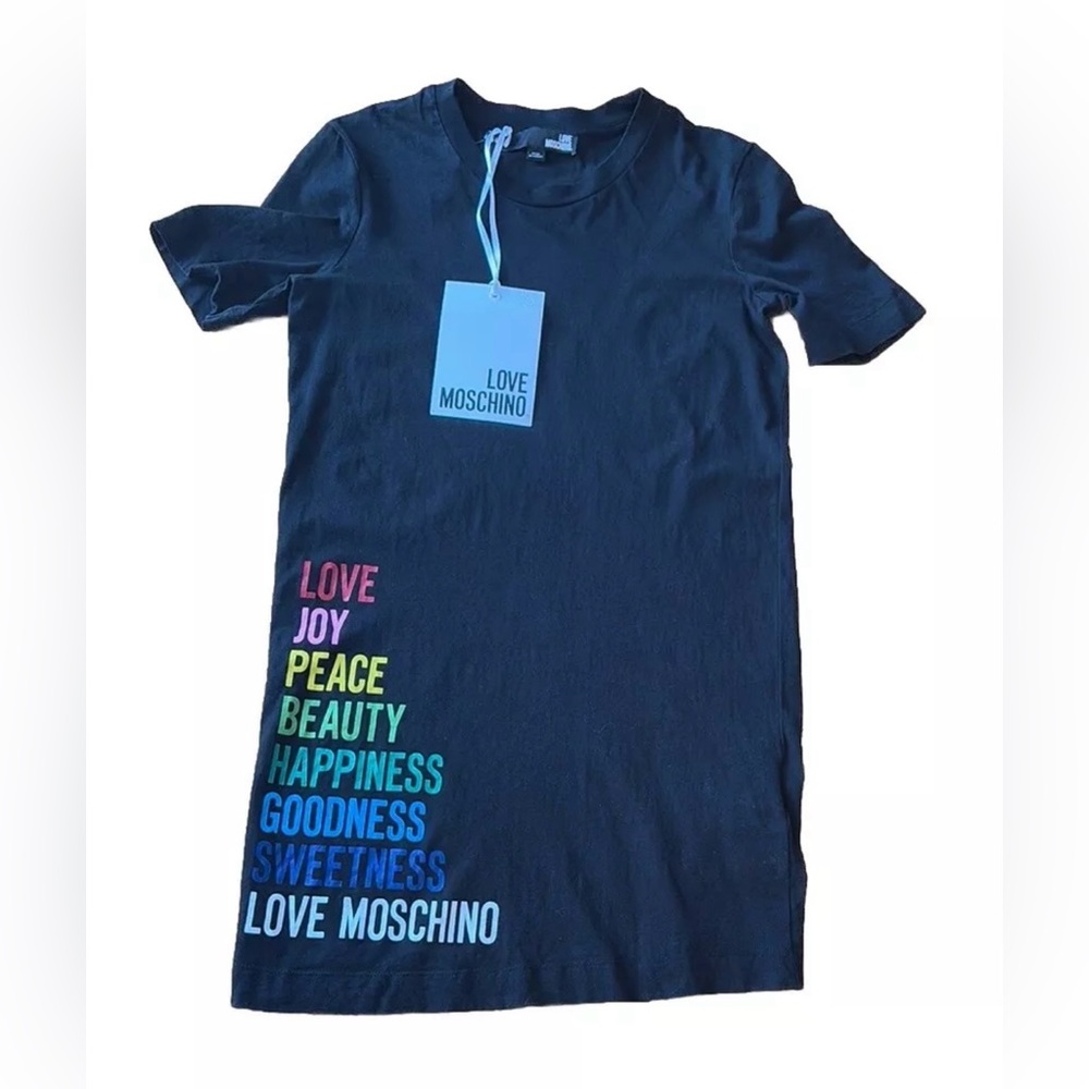 Love Moschino Black T-Shirt Dress
